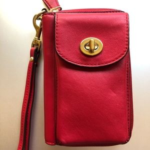 Red Coach Wristlet
